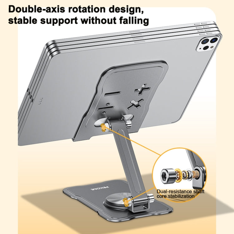 WEKOME WA-S104 Life Series Metal Foldable Rotating Desktop Holder(Tarnish) - Desktop Holder by WK | Online Shopping UK | buy2fix