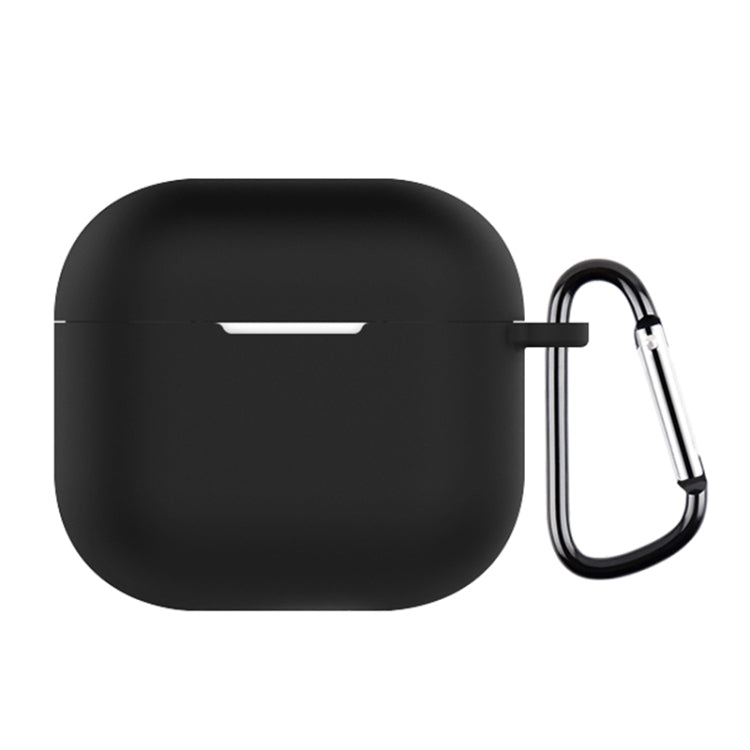 For AirPods 4 Silicone Earphone Protective Case with Hook(Black) by buy2fix