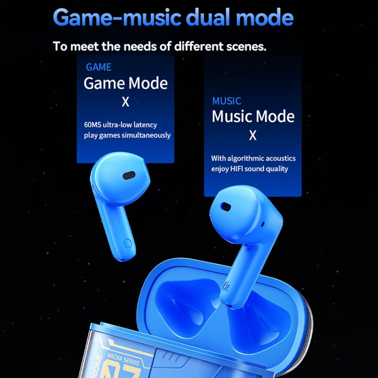 WEKOME WS-07 Armor ENC Noise Reduction Wireless Bluetooth Earphone(Blue) - TWS Earphone by WK | Online Shopping UK | buy2fix