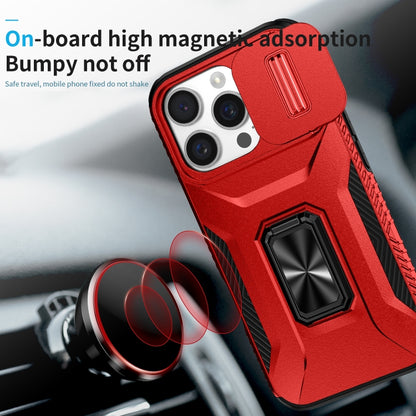 For iPhone 16 Pro Max Sliding Camshield Holder Phone Case(Red) by buy2fix