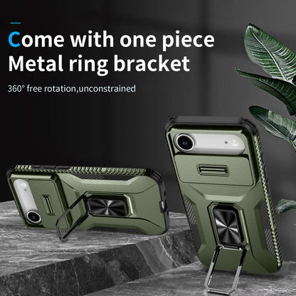 For iPhone Air Sliding Camshield Holder Phone Case(Alpine Green) - iPhone Air Cases by buy2fix | Online Shopping UK | buy2fix