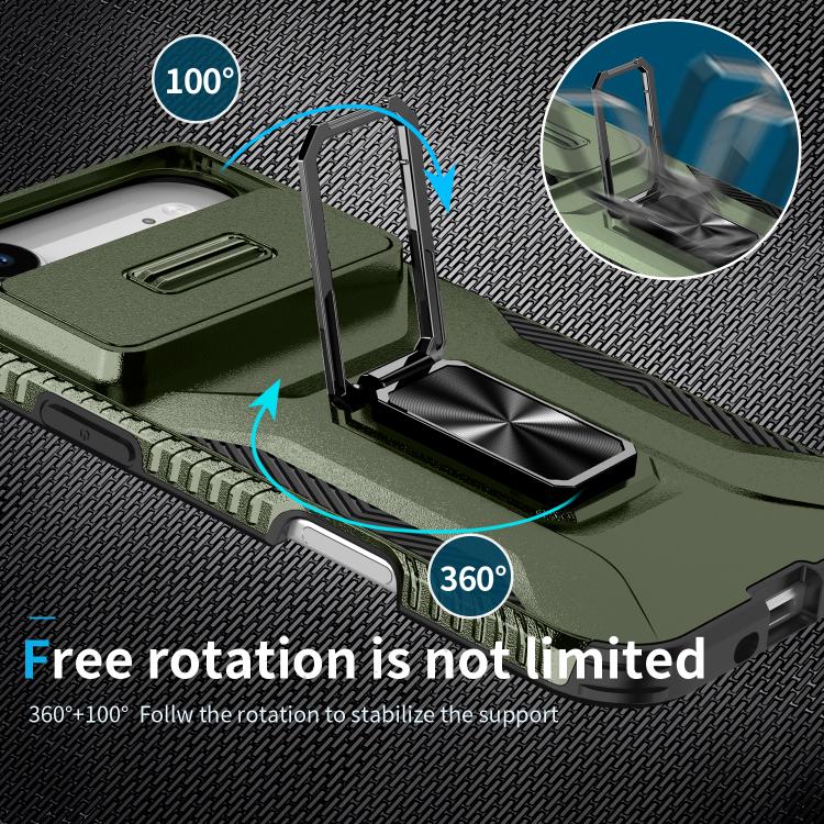 For iPhone Air Sliding Camshield Holder Phone Case(Alpine Green) - iPhone Air Cases by buy2fix | Online Shopping UK | buy2fix