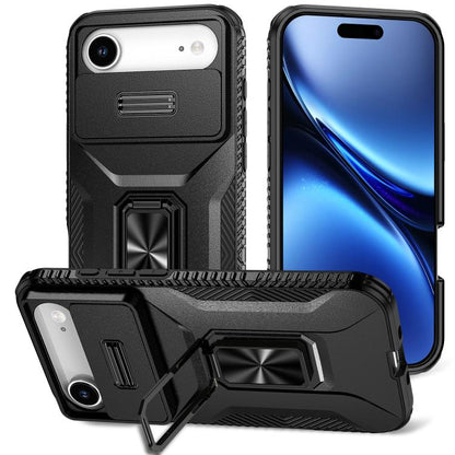 For iPhone Air Sliding Camshield Holder Phone Case(Black) - iPhone Air Cases by buy2fix | Online Shopping UK | buy2fix