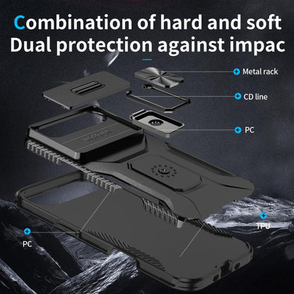 For iPhone Air Sliding Camshield Holder Phone Case(Black) - iPhone Air Cases by buy2fix | Online Shopping UK | buy2fix