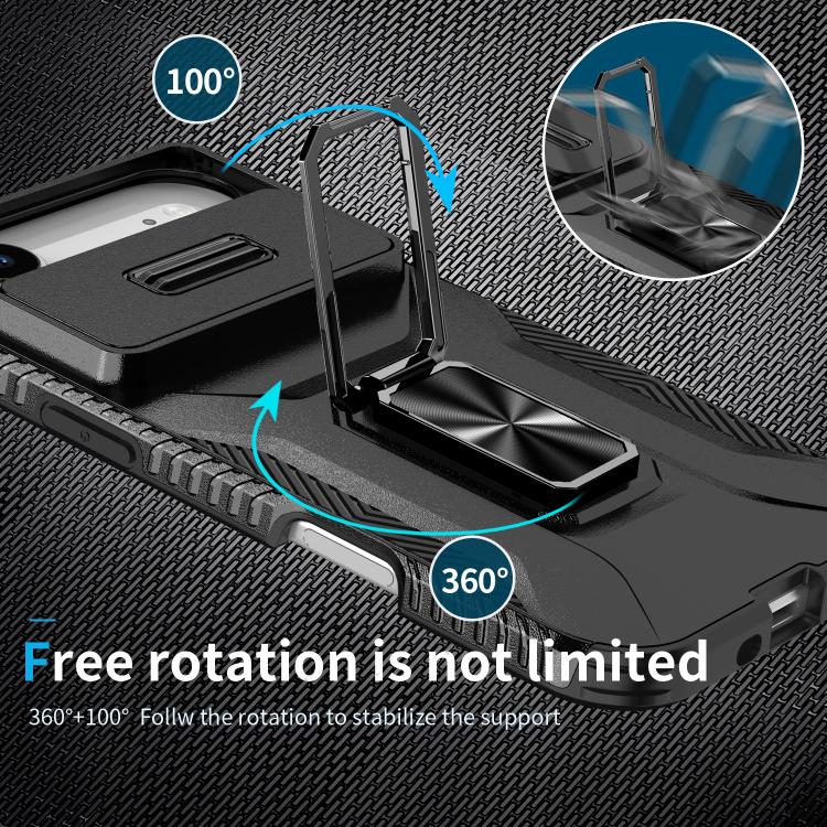 For iPhone Air Sliding Camshield Holder Phone Case(Black) - iPhone Air Cases by buy2fix | Online Shopping UK | buy2fix