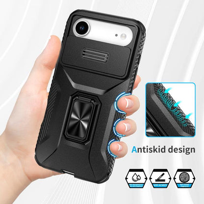 For iPhone Air Sliding Camshield Holder Phone Case(Black) - iPhone Air Cases by buy2fix | Online Shopping UK | buy2fix