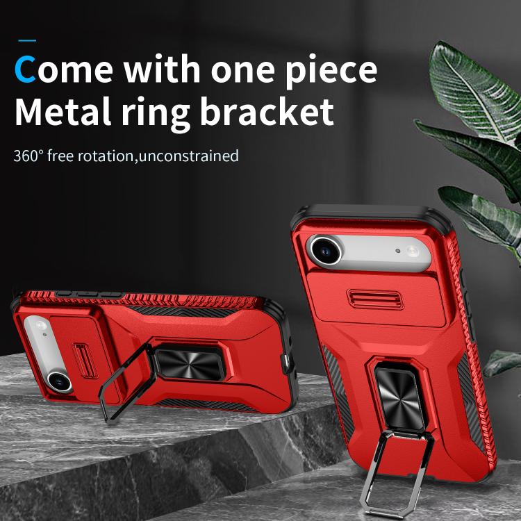 For iPhone Air Sliding Camshield Holder Phone Case(Red) - iPhone Air Cases by buy2fix | Online Shopping UK | buy2fix