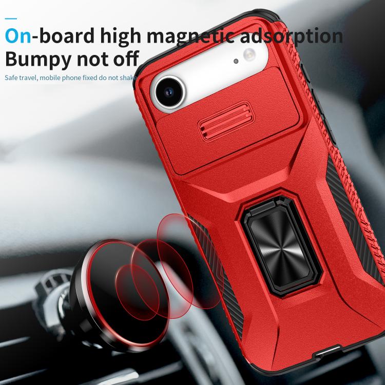 For iPhone Air Sliding Camshield Holder Phone Case(Red) - iPhone Air Cases by buy2fix | Online Shopping UK | buy2fix