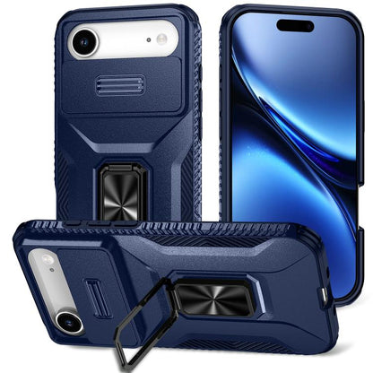 For iPhone Air Sliding Camshield Holder Phone Case(Blue) - iPhone Air Cases by buy2fix | Online Shopping UK | buy2fix