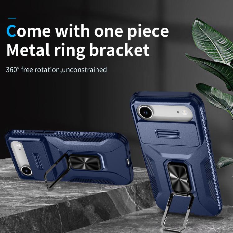 For iPhone Air Sliding Camshield Holder Phone Case(Blue) - iPhone Air Cases by buy2fix | Online Shopping UK | buy2fix