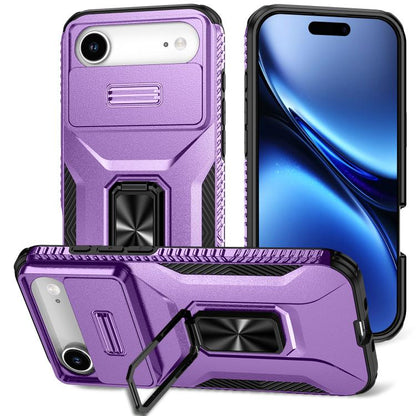 For iPhone Air Sliding Camshield Holder Phone Case(Purple) - iPhone Air Cases by buy2fix | Online Shopping UK | buy2fix