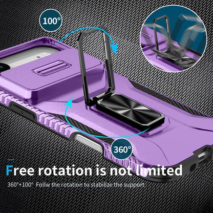 For iPhone Air Sliding Camshield Holder Phone Case(Purple) - iPhone Air Cases by buy2fix | Online Shopping UK | buy2fix