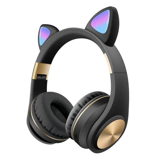 Cat Ears Bluetooth Wireless Headphones Gaming Headset with Light(Balck) - Headset & Headphone by buy2fix | Online Shopping UK | buy2fix