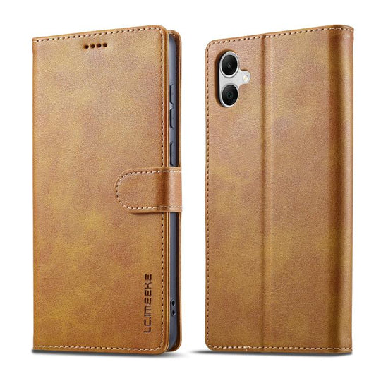 For Samsung Galaxy A07 4G LC.IMEEKE Calf Texture Leather Phone Case(Brown)
