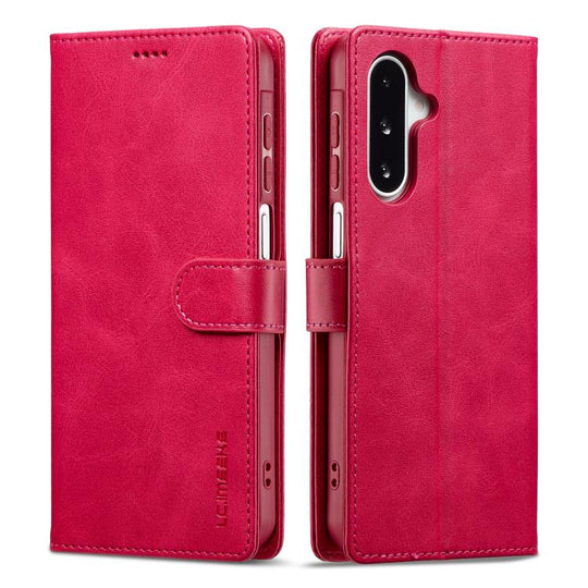For Samsung Galaxy A17 5G LC.IMEEKE Calf Texture Leather Phone Case(Red)