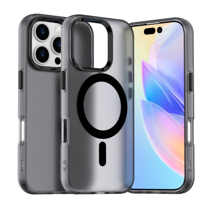 For iPhone 16 Pro Max Candy Magsafe PC Hybrid TPU Phone Case(Black) by buy2fix