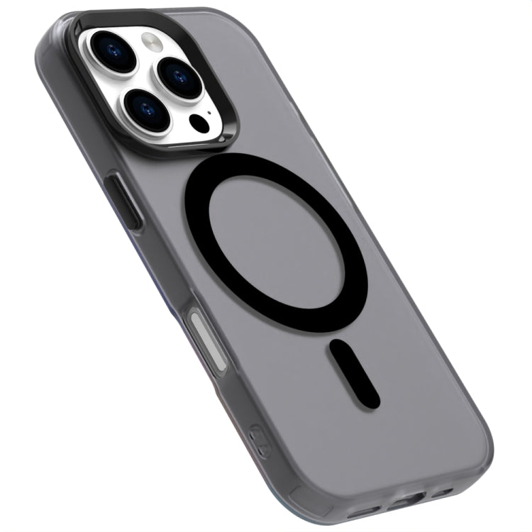 For iPhone 16 Pro Max Candy Magsafe PC Hybrid TPU Phone Case(Black) by buy2fix