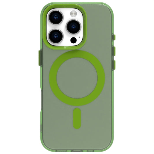 For iPhone 16 Pro Candy Magsafe PC Hybrid TPU Phone Case(Green) by buy2fix