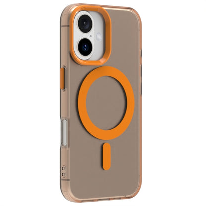 For iPhone 16 Plus Candy Magsafe PC Hybrid TPU Phone Case(Orange) by buy2fix