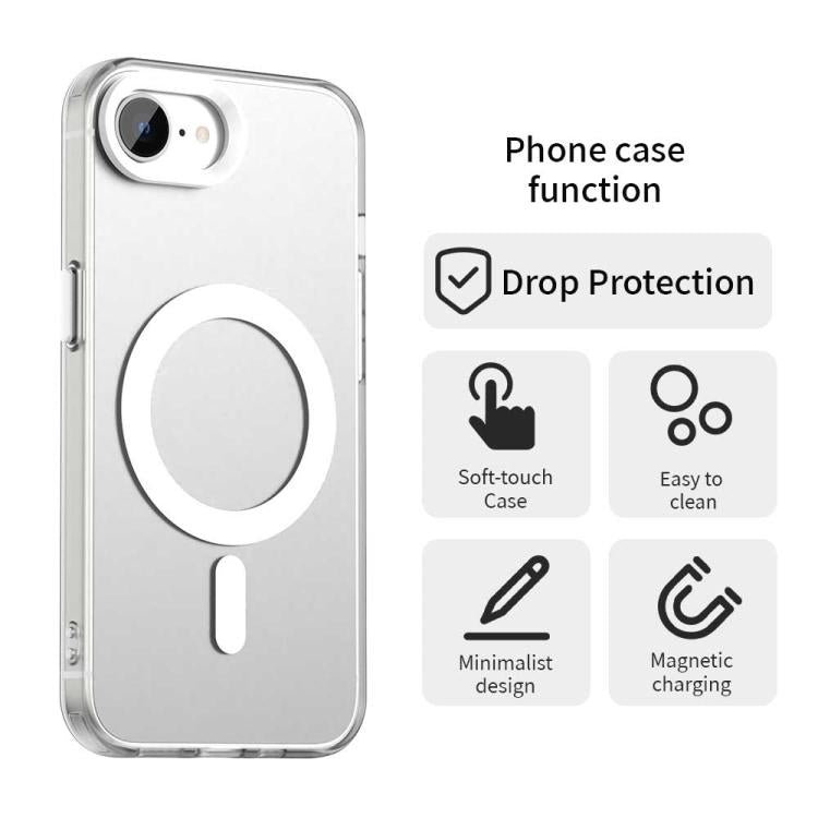 For iPhone 16e Candy Magsafe PC Hybrid TPU Phone Case(White) - iPhone 16e Cases by buy2fix | Online Shopping UK | buy2fix