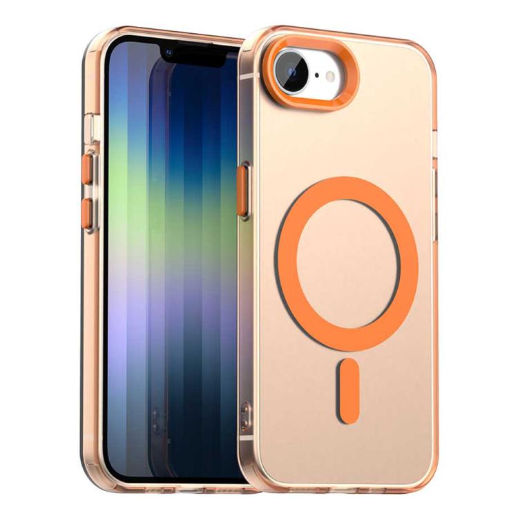 For iPhone 16e Candy Magsafe PC Hybrid TPU Phone Case(Orange) - iPhone 16e Cases by buy2fix | Online Shopping UK | buy2fix