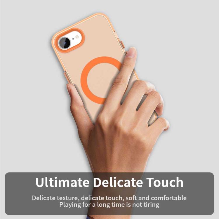 For iPhone 16e Candy Magsafe PC Hybrid TPU Phone Case(Orange) - iPhone 16e Cases by buy2fix | Online Shopping UK | buy2fix