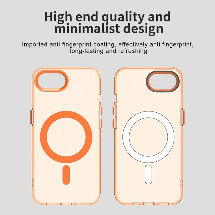 For iPhone 16e Candy Magsafe PC Hybrid TPU Phone Case(Orange) - iPhone 16e Cases by buy2fix | Online Shopping UK | buy2fix