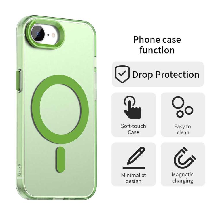 For iPhone 16e Candy Magsafe PC Hybrid TPU Phone Case(Green) - iPhone 16e Cases by buy2fix | Online Shopping UK | buy2fix