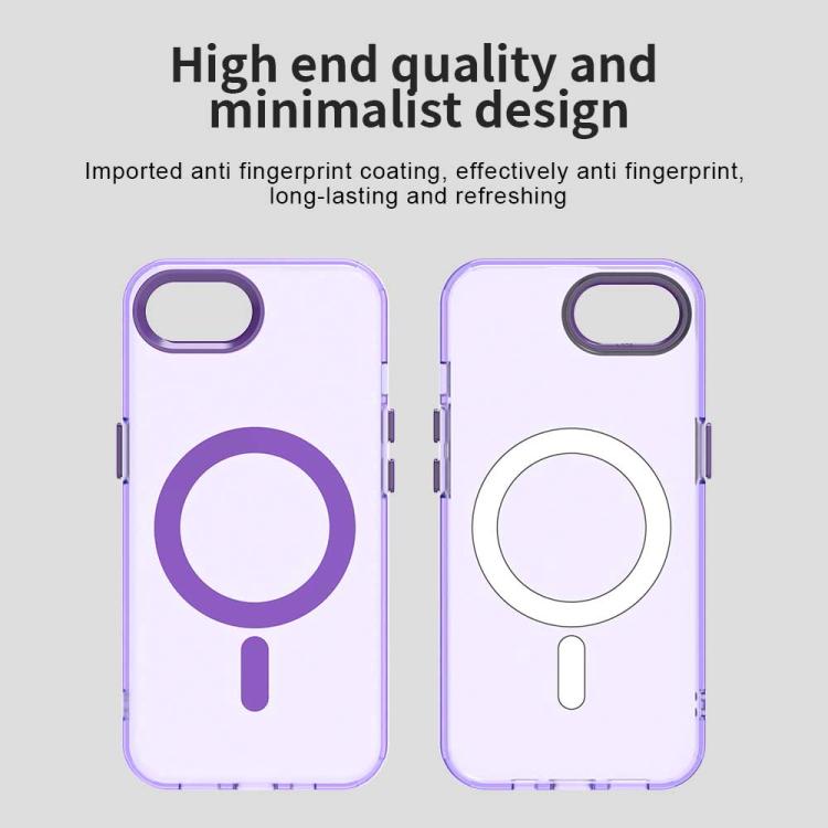 For iPhone 16e Candy Magsafe PC Hybrid TPU Phone Case(Purple) - iPhone 16e Cases by buy2fix | Online Shopping UK | buy2fix