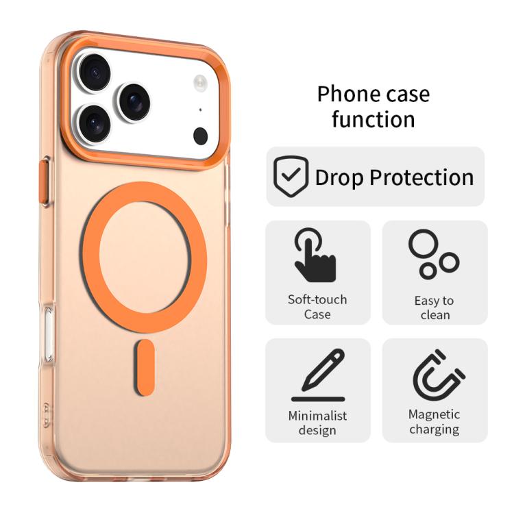 For iPhone 17 Pro Max Candy Magsafe PC Hybrid TPU Phone Case(Orange) - iPhone 17 Pro Max Cases by buy2fix | Online Shopping UK | buy2fix