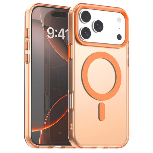 For iPhone 17 Pro Candy Magsafe PC Hybrid TPU Phone Case(Orange) - iPhone 17 Pro Cases by buy2fix | Online Shopping UK | buy2fix