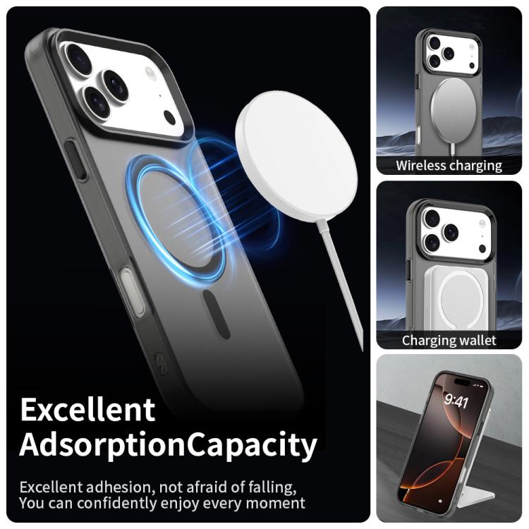 For iPhone 17 Pro Candy Magsafe PC Hybrid TPU Phone Case(Black) - iPhone 17 Pro Cases by buy2fix | Online Shopping UK | buy2fix