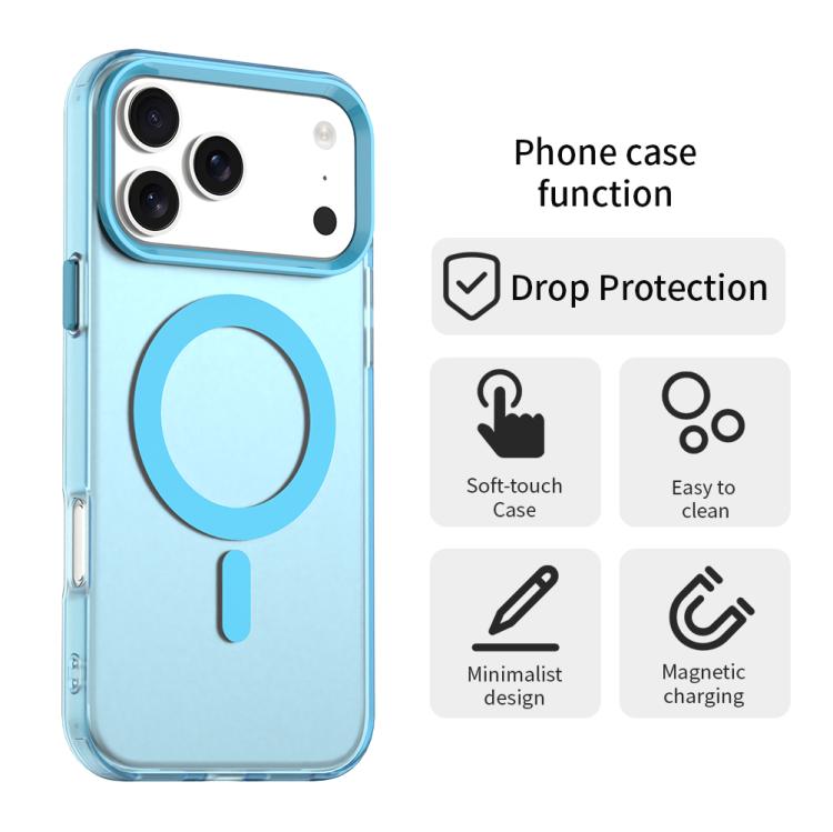For iPhone 17 Pro Candy Magsafe PC Hybrid TPU Phone Case(Blue) - iPhone 17 Pro Cases by buy2fix | Online Shopping UK | buy2fix