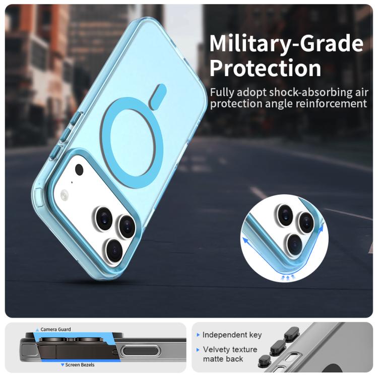 For iPhone 17 Pro Candy Magsafe PC Hybrid TPU Phone Case(Blue) - iPhone 17 Pro Cases by buy2fix | Online Shopping UK | buy2fix