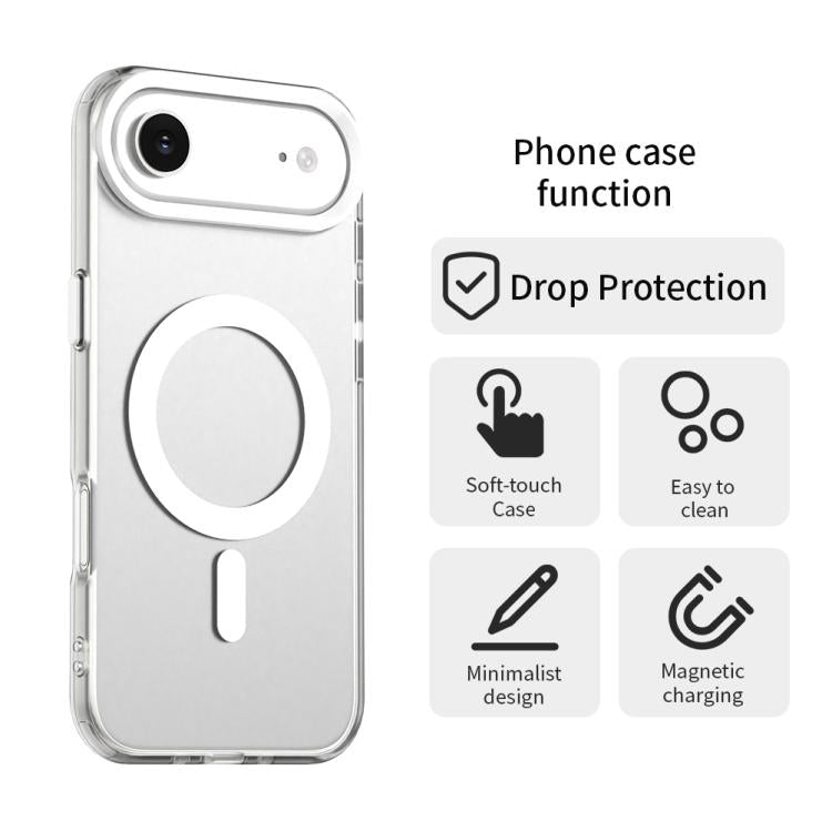 For iPhone Air Candy Magsafe PC Hybrid TPU Phone Case(White) - iPhone Air Cases by buy2fix | Online Shopping UK | buy2fix