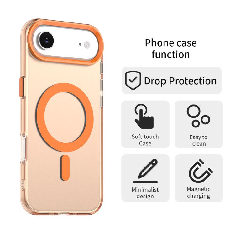 For iPhone Air Candy Magsafe PC Hybrid TPU Phone Case(Orange) - iPhone Air Cases by buy2fix | Online Shopping UK | buy2fix