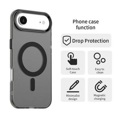 For iPhone Air Candy Magsafe PC Hybrid TPU Phone Case(Black) - iPhone Air Cases by buy2fix | Online Shopping UK | buy2fix