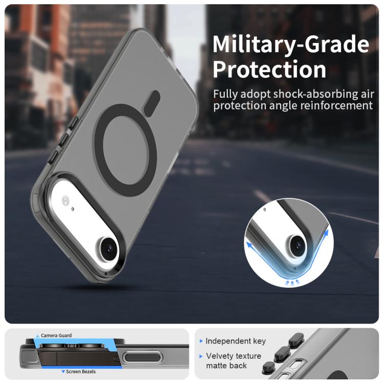 For iPhone Air Candy Magsafe PC Hybrid TPU Phone Case(Black) - iPhone Air Cases by buy2fix | Online Shopping UK | buy2fix