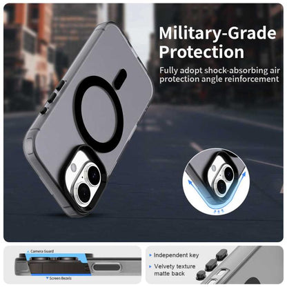 For iPhone 17 Candy Magsafe PC Hybrid TPU Phone Case(Black) - iPhone 17 Cases by buy2fix | Online Shopping UK | buy2fix