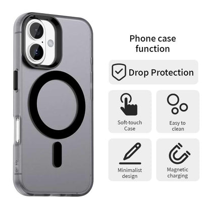 For iPhone 17 Candy Magsafe PC Hybrid TPU Phone Case(Black) - iPhone 17 Cases by buy2fix | Online Shopping UK | buy2fix