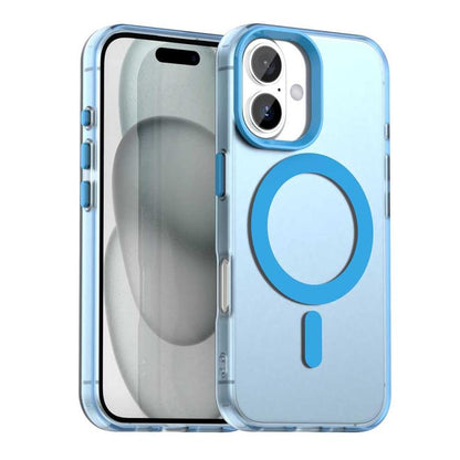 For iPhone 17 Candy Magsafe PC Hybrid TPU Phone Case(Blue) - iPhone 17 Cases by buy2fix | Online Shopping UK | buy2fix