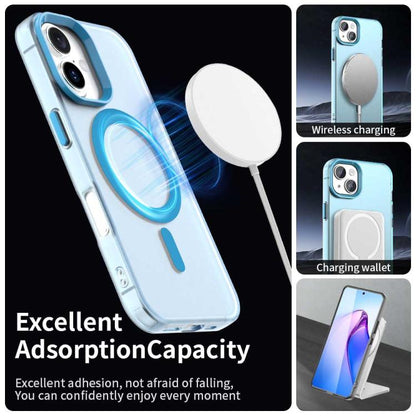 For iPhone 17 Candy Magsafe PC Hybrid TPU Phone Case(Blue) - iPhone 17 Cases by buy2fix | Online Shopping UK | buy2fix