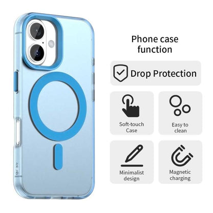 For iPhone 17 Candy Magsafe PC Hybrid TPU Phone Case(Blue) - iPhone 17 Cases by buy2fix | Online Shopping UK | buy2fix