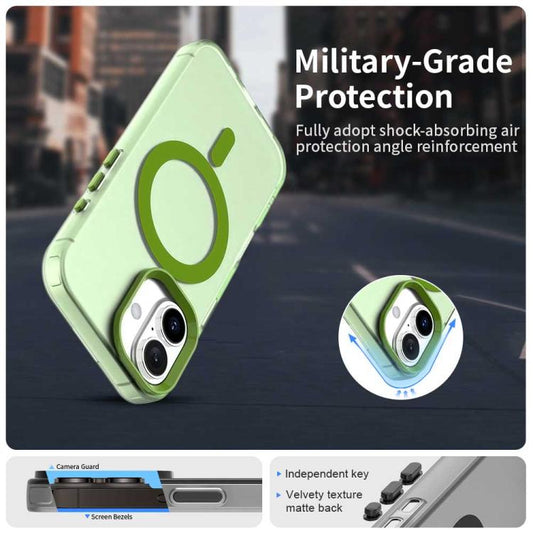 For iPhone 17 Candy Magsafe PC Hybrid TPU Phone Case(Green) - iPhone 17 Cases by buy2fix | Online Shopping UK | buy2fix