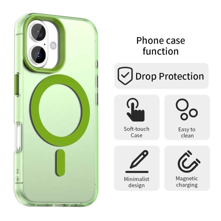 For iPhone 17 Candy Magsafe PC Hybrid TPU Phone Case(Green) - iPhone 17 Cases by buy2fix | Online Shopping UK | buy2fix