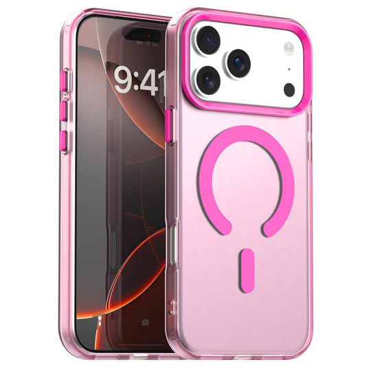 For iPhone 17 Pro Max C-type Candy Magsafe PC Hybrid TPU Phone Case(Red)