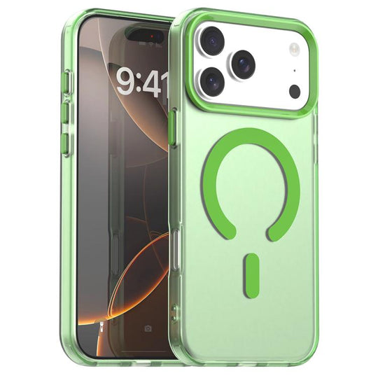 For iPhone 17 Pro Max C-type Candy Magsafe PC Hybrid TPU Phone Case(Green)