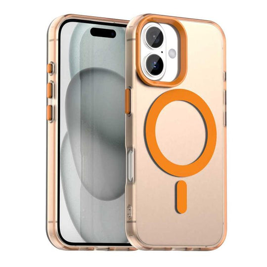 For iPhone 18 Candy Magsafe PC Hybrid TPU Phone Case(Orange)