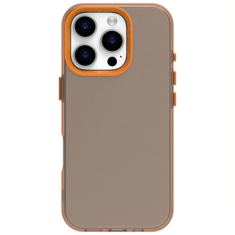 For iPhone 16 Pro Max Candy PC Hybrid TPU Shockproof Phone Case(Orange) by buy2fix