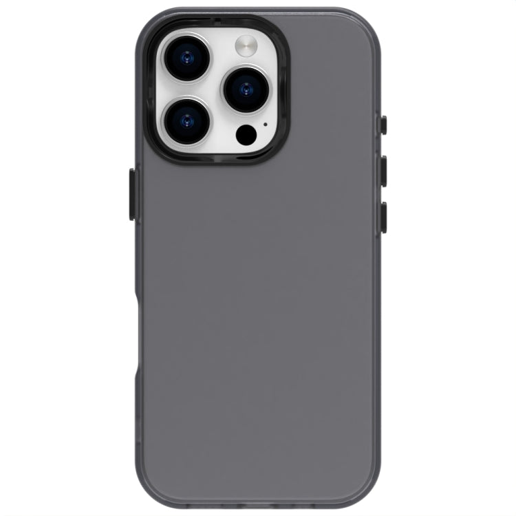 For iPhone 16 Pro Max Candy PC Hybrid TPU Shockproof Phone Case(Black) by buy2fix